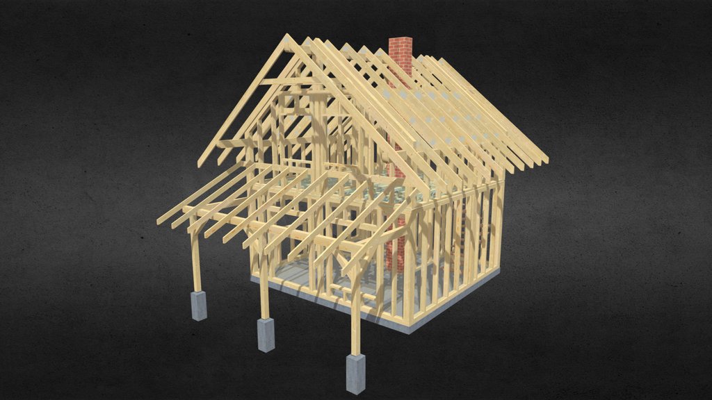 Wooden frame construction - house #2326