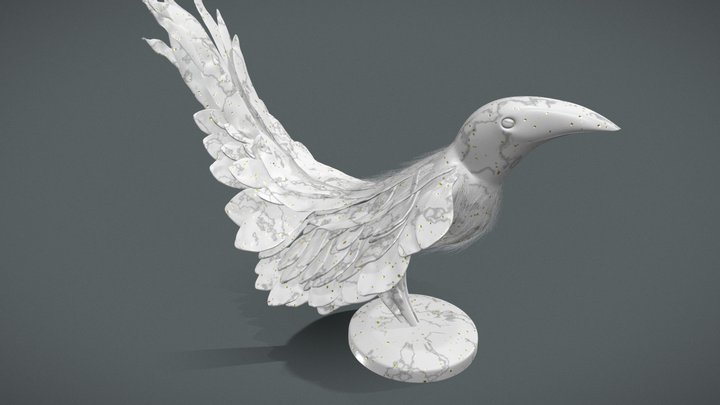 Marble Bird 3D Model