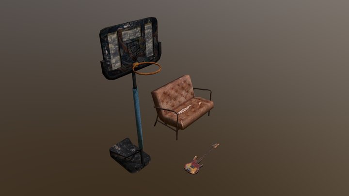 Philadelphia - 3 Simple props 3D Model