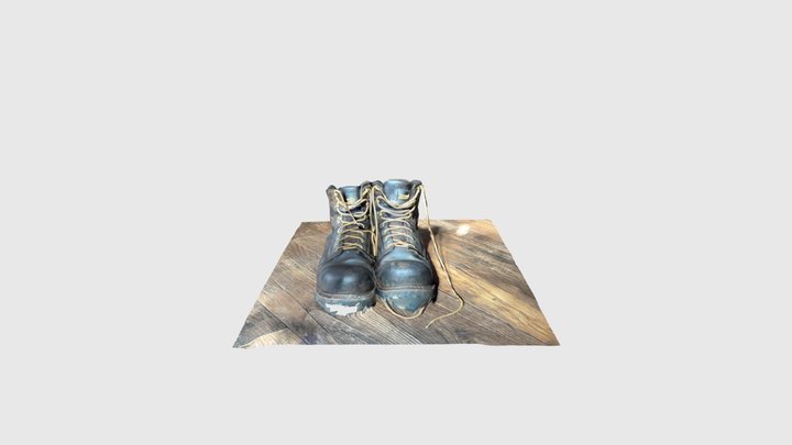 Work Boots - Tired and Worn 3D Model