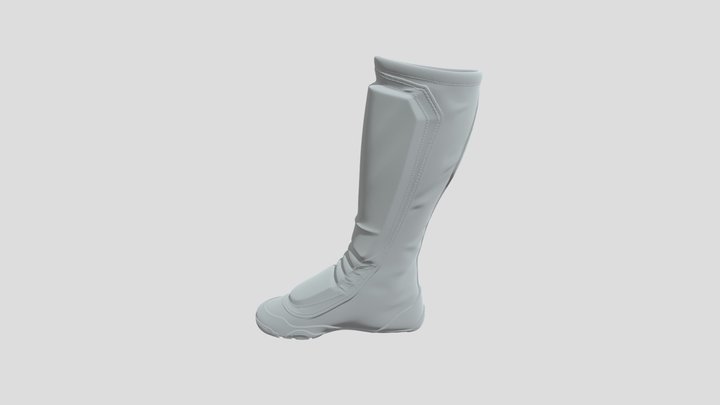 Midnight Knight Boot 3D Model