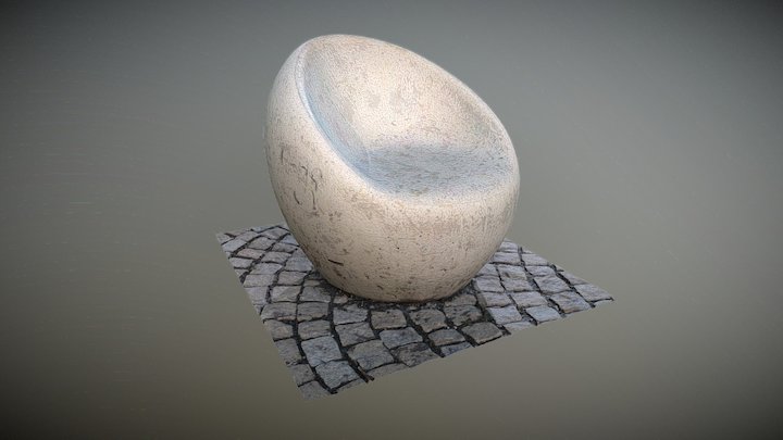 Concrete chair from the park 2 – Modello 3D gratuito STL