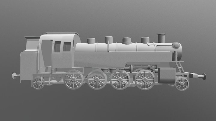 Steam locomotive 3D Model