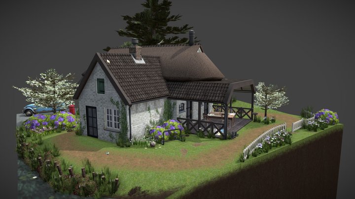 DAE Diorama - Grandma's house 3D Model