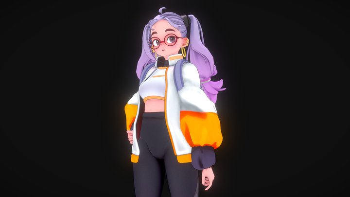 Maya_vtuber girl 3D Model