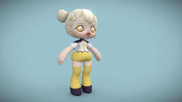 Princess Yoko of Yolkshire - Character Model 3D Model