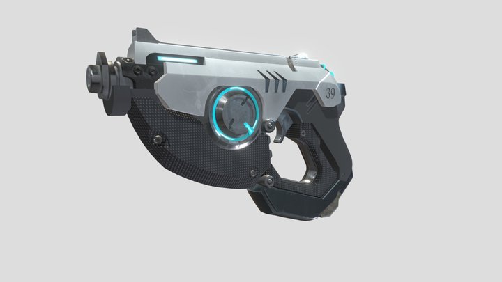 Pulse Pistol from Overwatch 3D Model