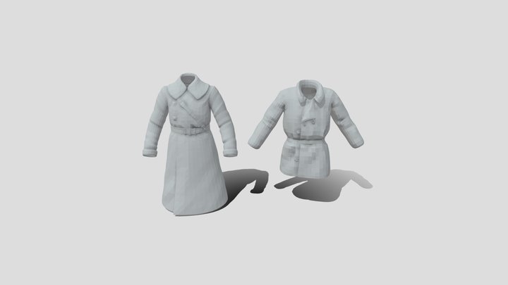 Sheepskin Coat ; Casing 3D Model