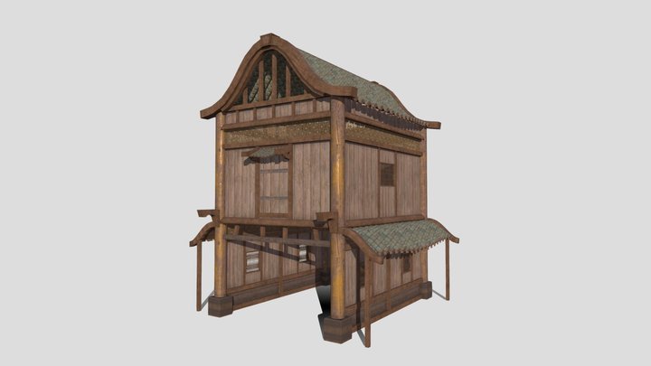 Asian Style Warehouse 3D Model