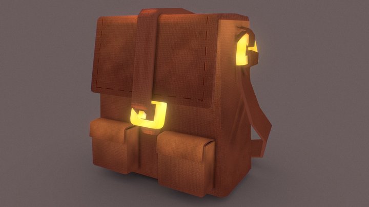 Stylized Medieval Bag 3D Model
