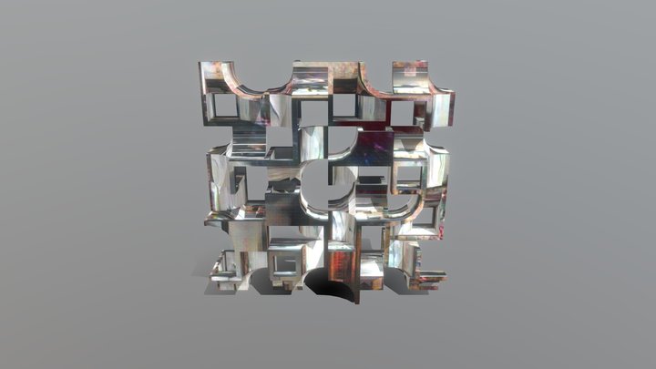 Sample Pixel Pattern Swatch 3D Model