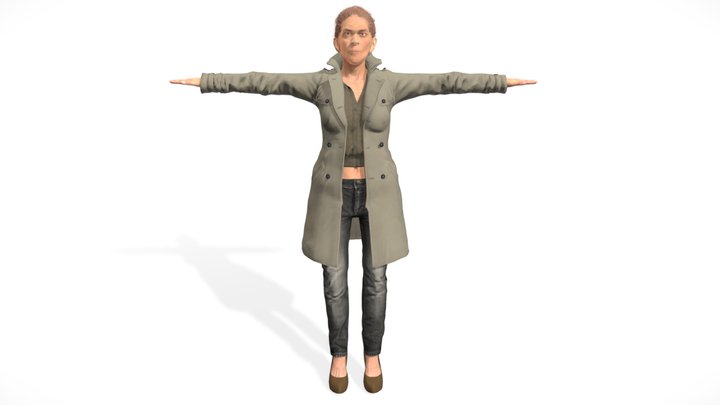 Detective mature woman 3D Model