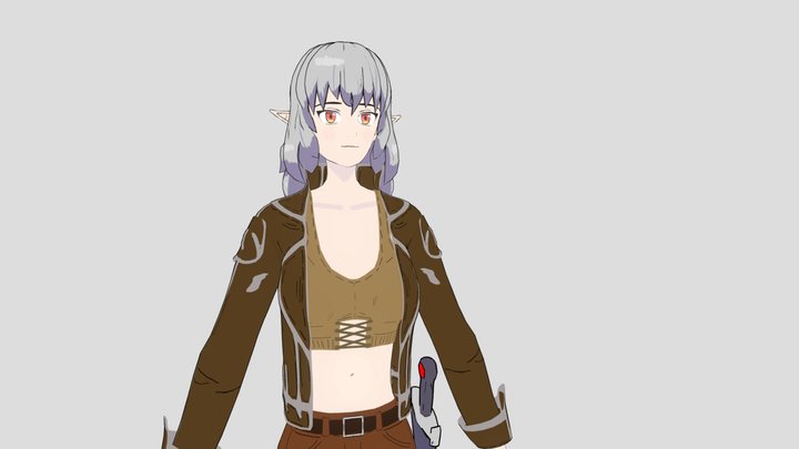 Fan art anime elf 3D Model