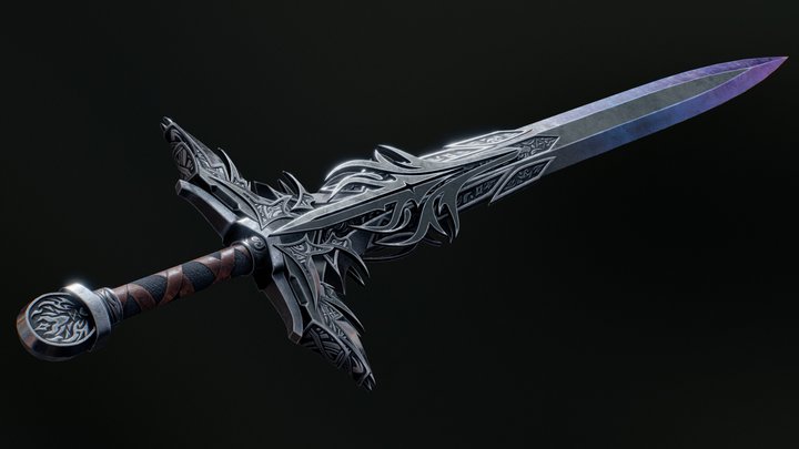 Gradient Fantasy Sword 3D Model