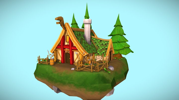 Viking hunter house 3D Model
