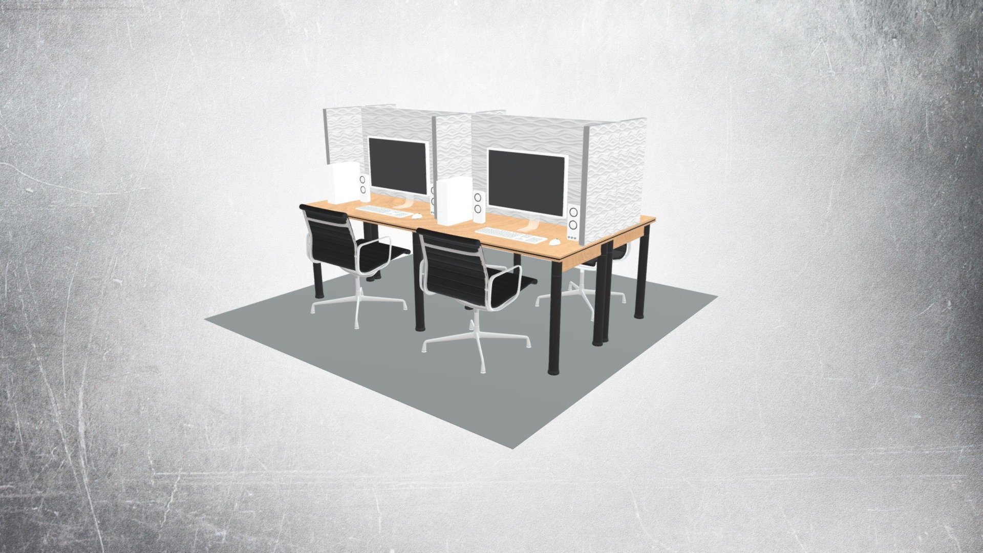 QSEG Desk Partition - Quad - Full Print