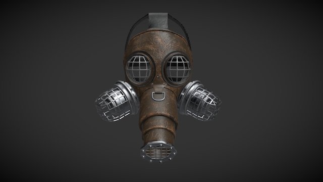 Simply gas mask steampunk 3D Model
