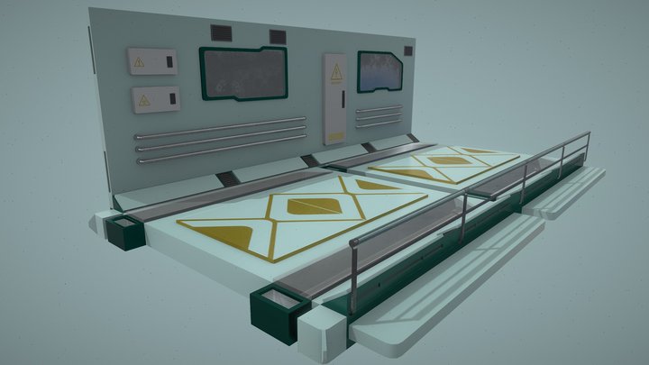 Sci-fi Bridge 3D Model
