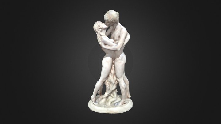 Sculpture of two lovers 3D Model