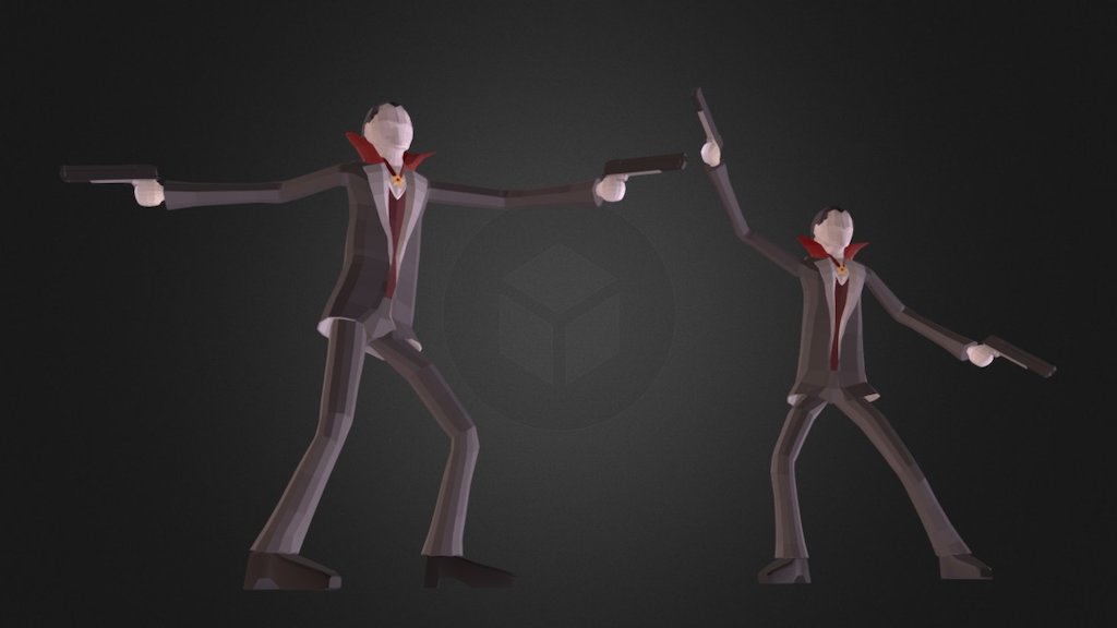 Disco Handgun Dracula - 2 Poses
