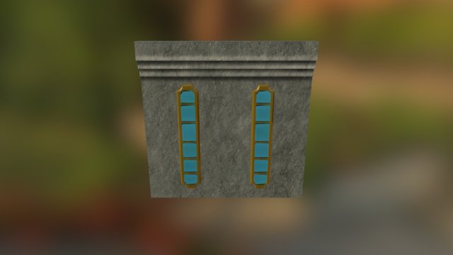 Basic Wall with Windows 3D Model