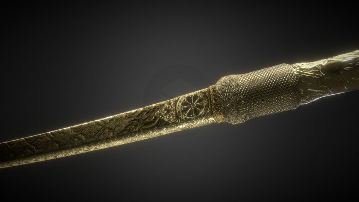 Naresuan Ayutthaya Thai King's Sword 3D Model