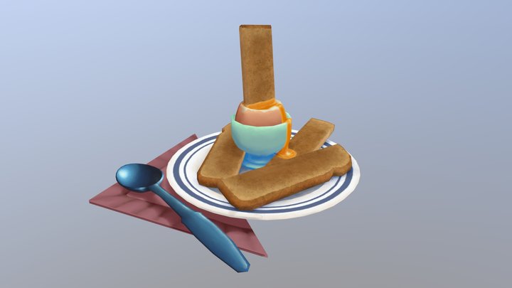 Egg & Soldiers 3D Model