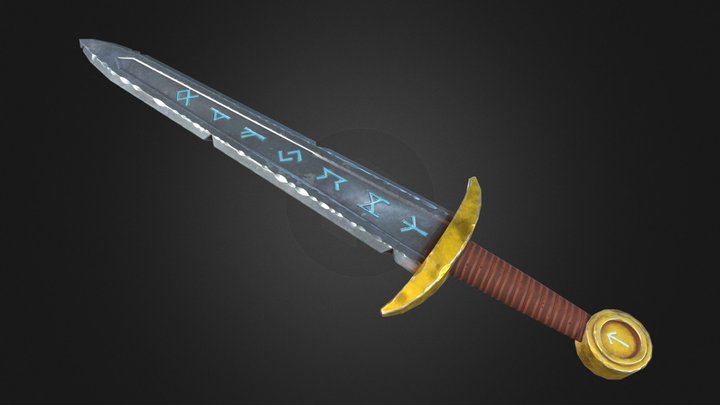 Viking Rune Sword 3D Model