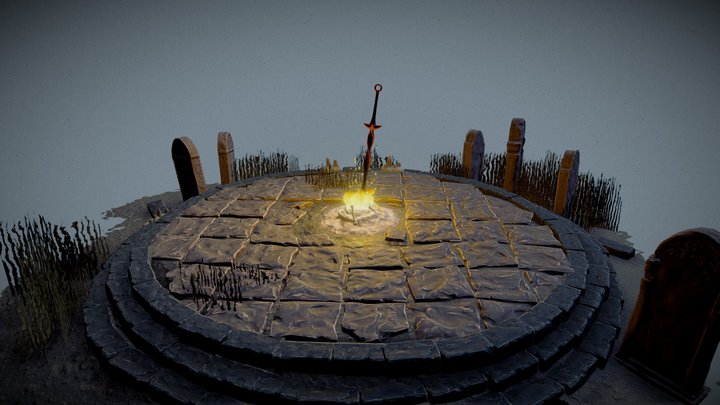 Dark Souls - Cemetery of Ash Bonfire 3D Model