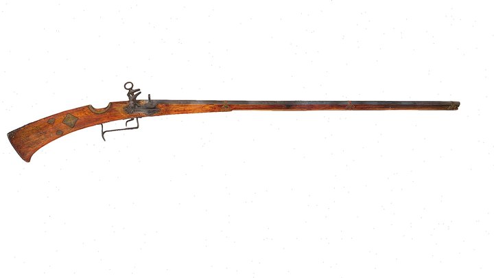 Escopeta de pedra foguera, c.1690 3D Model