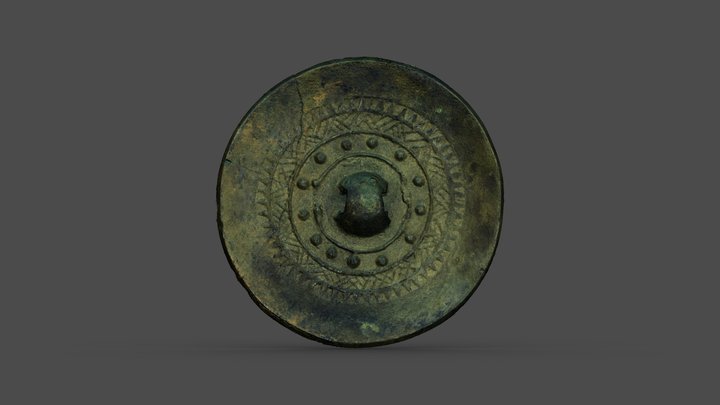 珠文鏡　Mirror with beads pattern 3D Model
