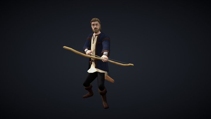 Village Character -  The Hunter 3D Model