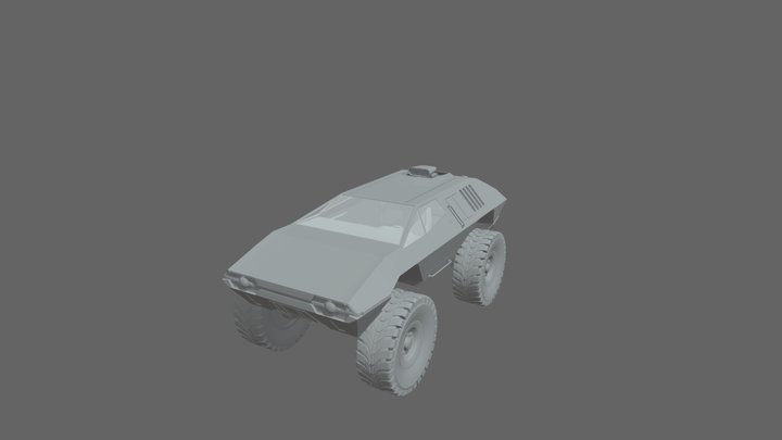 Sci-fi Rower 3D Model