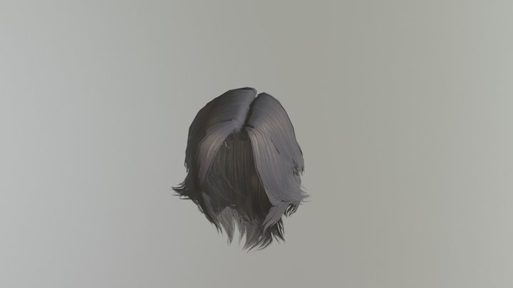 3D Hair Cut- Girl Games 3D Model