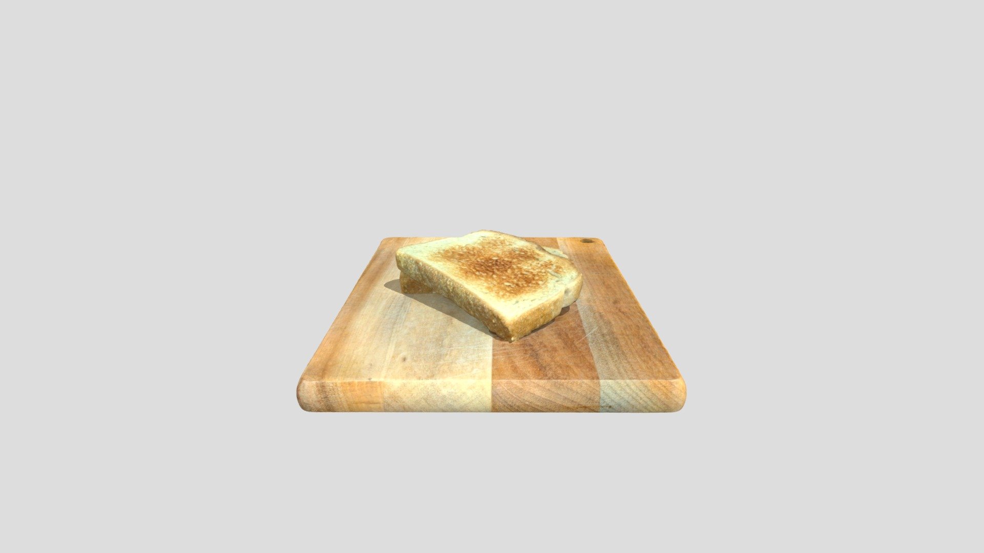 Toasted Bread On Cutting Board - 3D model by abtabovin1979 [b498d9b ...