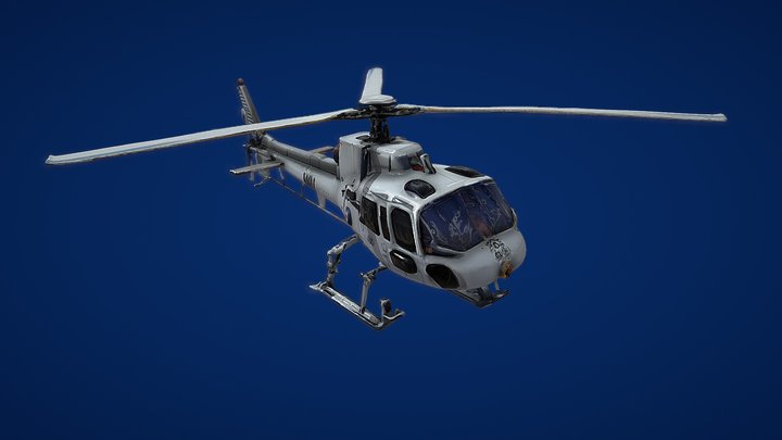 [🟠Tripo] Squirrel Eurocopter AS350 Écureuil 3D Model