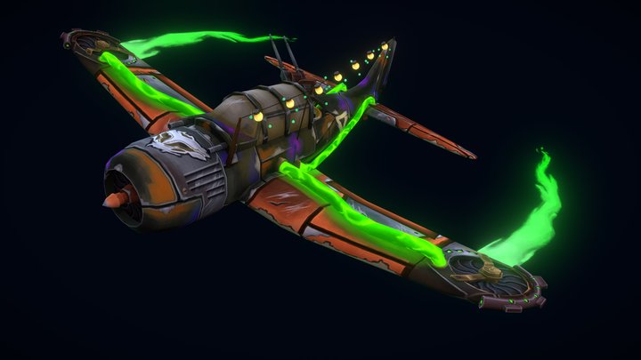 Ekko's hoverboard plane   -Jinx Winx- 3D Model