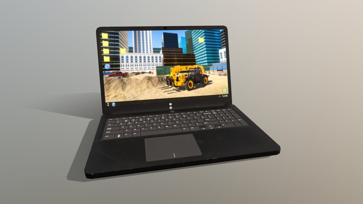 Low-Poly Laptop 3D Model
