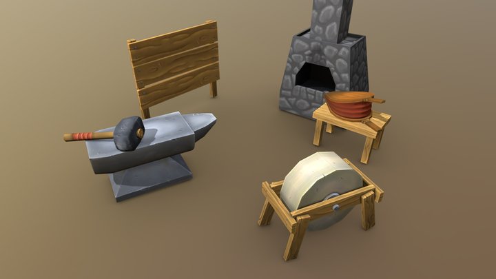 Game ready forge asset 3D Model