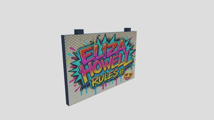 Graffiti fence v2 3D Model