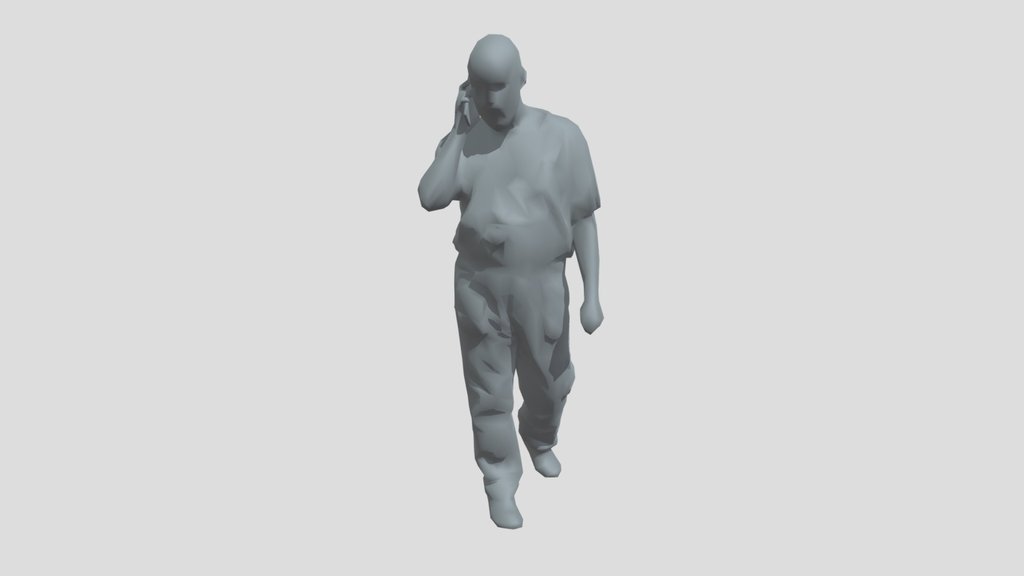 Lowpoly Construction Worker Walking