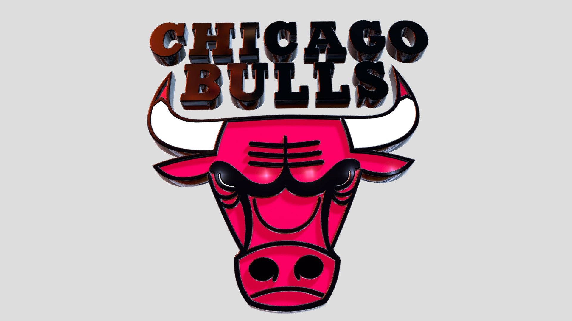NBA team logo Chicago Bulls - 3D model by 3DserVision_studio  (@3DserVision_studio) [b4a0496], image size:1920x1080