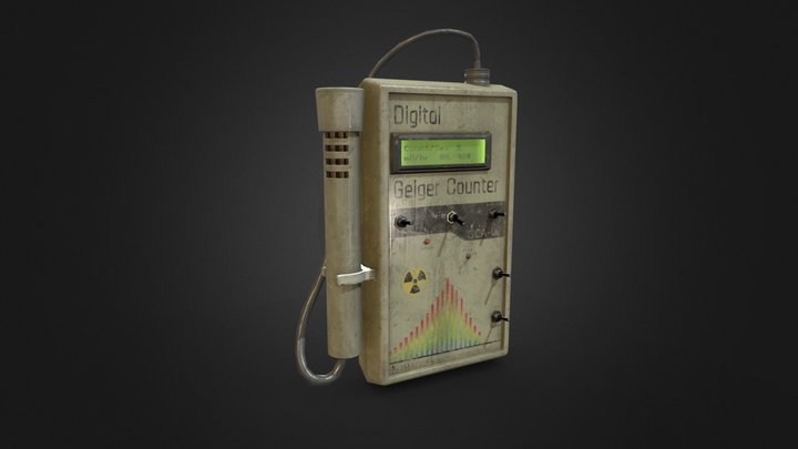 GCA-07 Digital Geiger Counter 3D Model