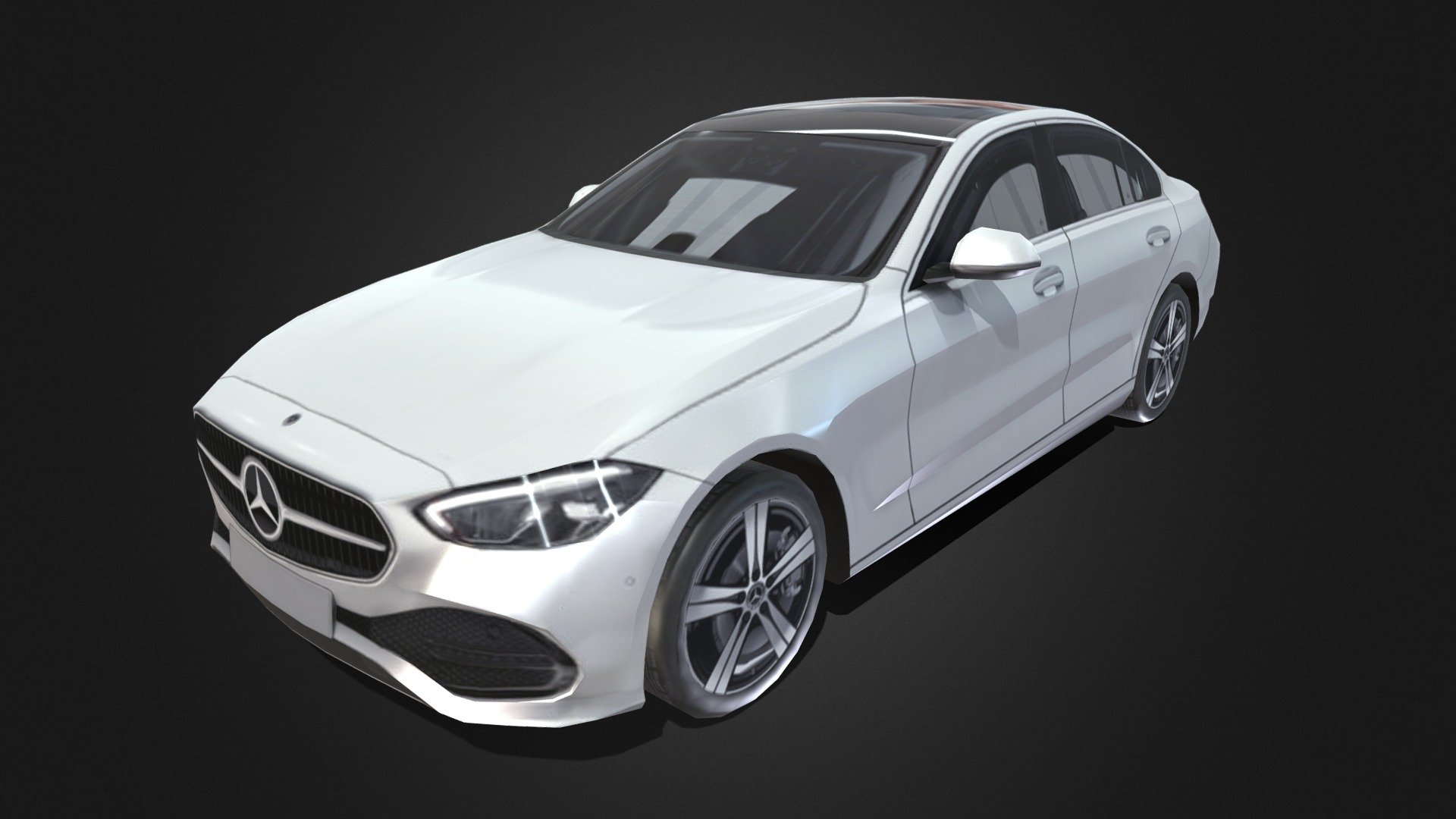 Lowpoly Realistic Mercedez Benz C200 - Buy Royalty Free 3D model by ...