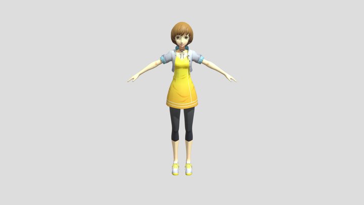 Chie Vacation Clothes 3D Model