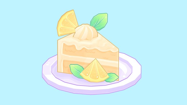 Lemon Cake Tutorial Model 3D Model