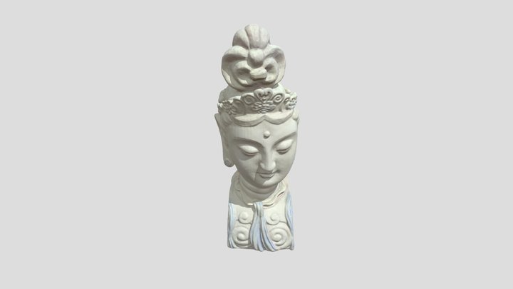 Bodhisattva stone carving 3D Model