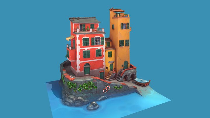 Cinque Terre 3D Model