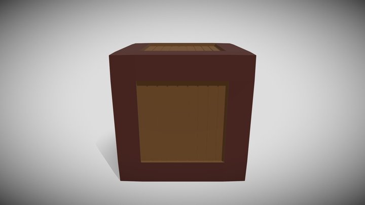 Wooden Cube 3D Model