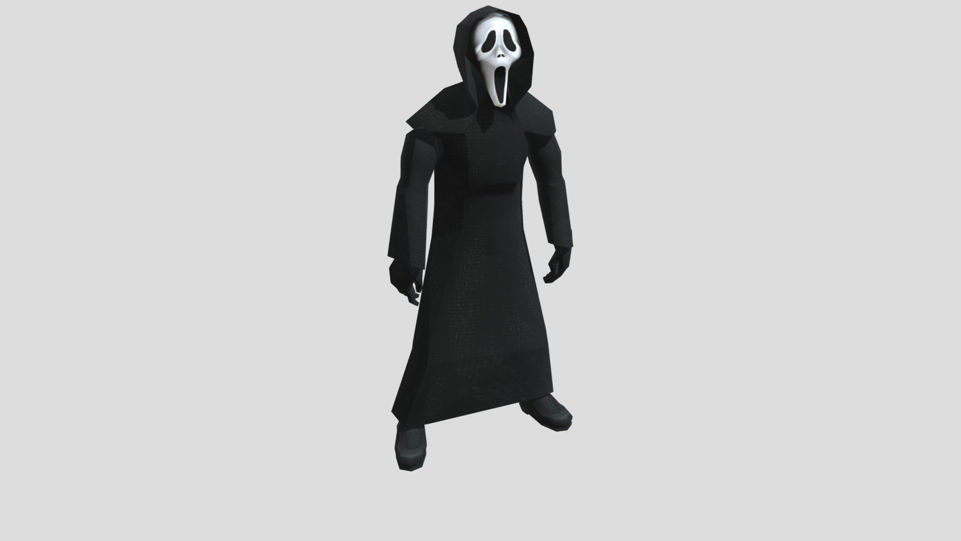 GhostFace animated low poly Download Free 3D model by vicente betoret